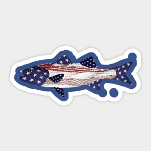 Striped BAss American flag style Sticker